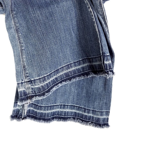 Levi's 70's Vibe Low Rise Fringe Hem Flare Jeans Denim - Picture 5 of 9